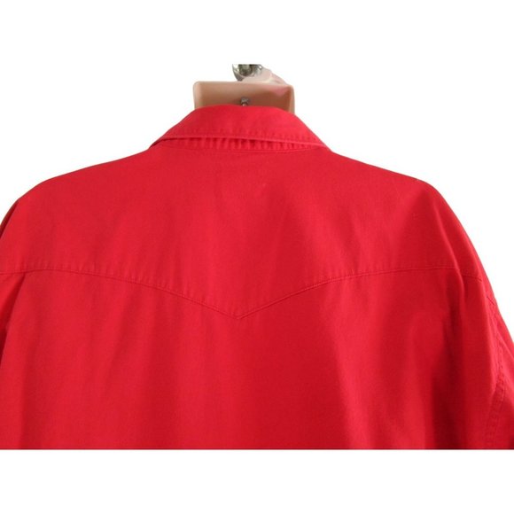 Wrangler Red Pearl Snap Silver Embroidery Vintage Western Rodeo 2XL GUC - Picture 16 of 16
